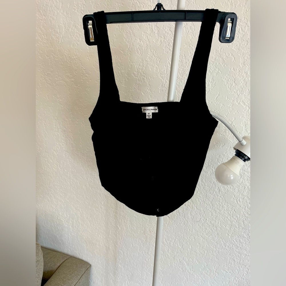 Black crop top.